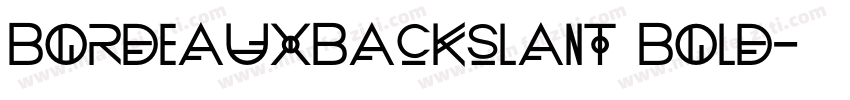 BordeauxBackslant Bold字体转换